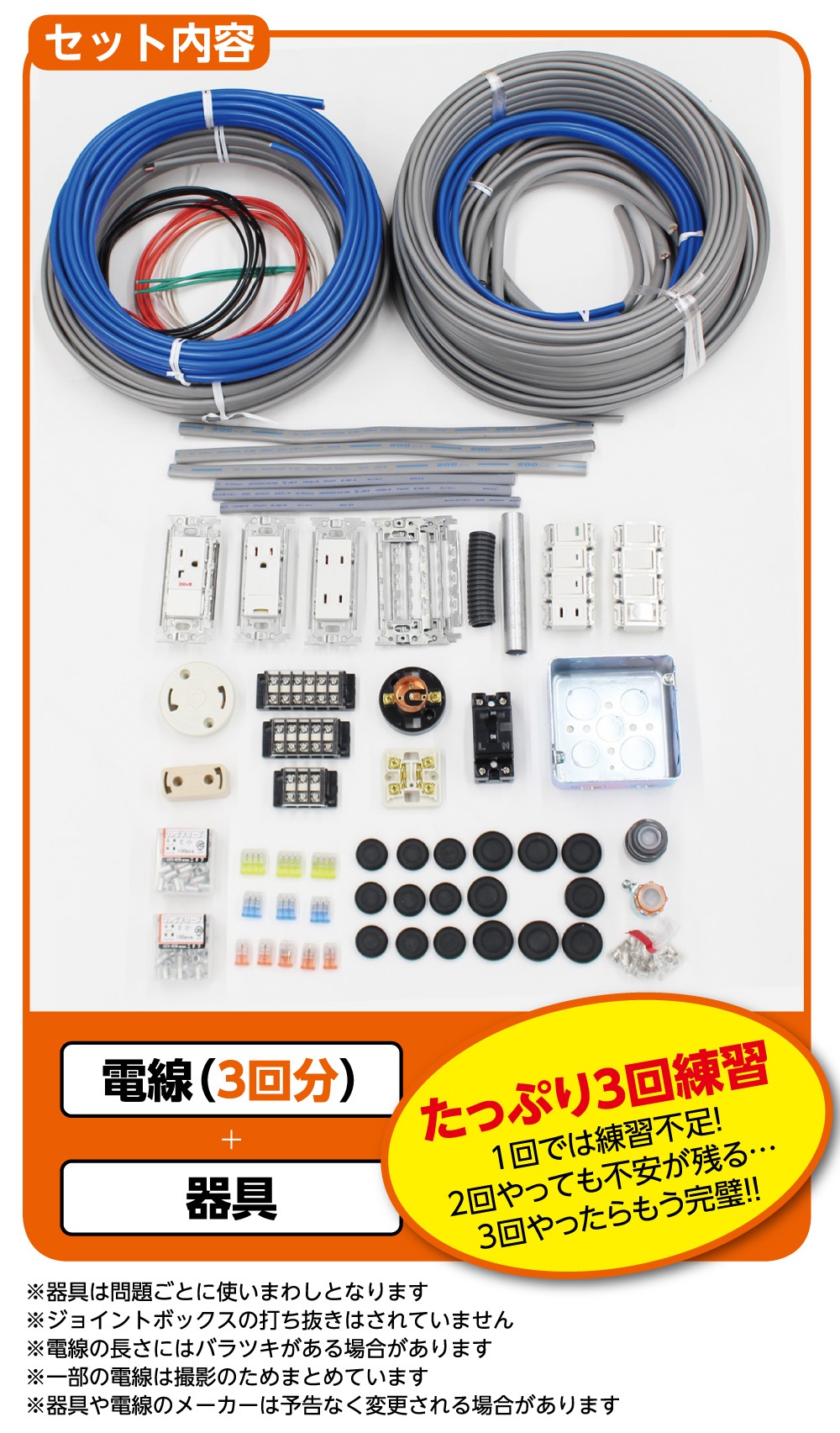 【ＪＡＰＰＹ】第二種電気工事士技能試験練習材料キットの発売の画像