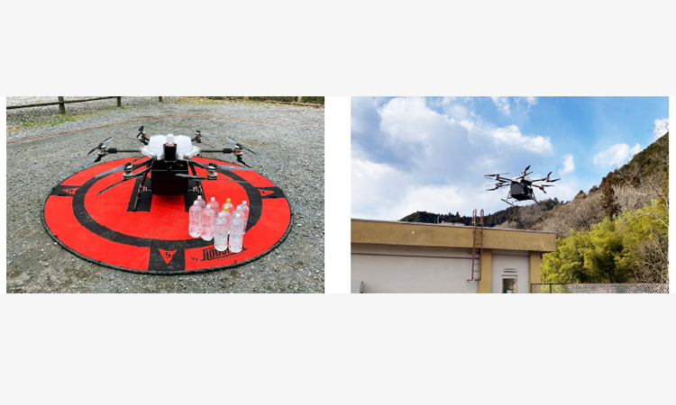 【双葉電子工業株式会社】東京都から受託した孤立地域へのドローン物資搬送の実証実験を実施～LTEを利用して最長7kmの距離を目視外で自動飛行し、20kgの荷物を運搬～の画像