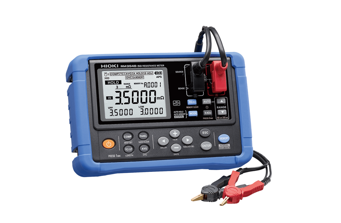 【HIOKI】µΩからMΩまで測れる高精度ポータブル抵抗計『抵抗計 RM3548-50』の画像